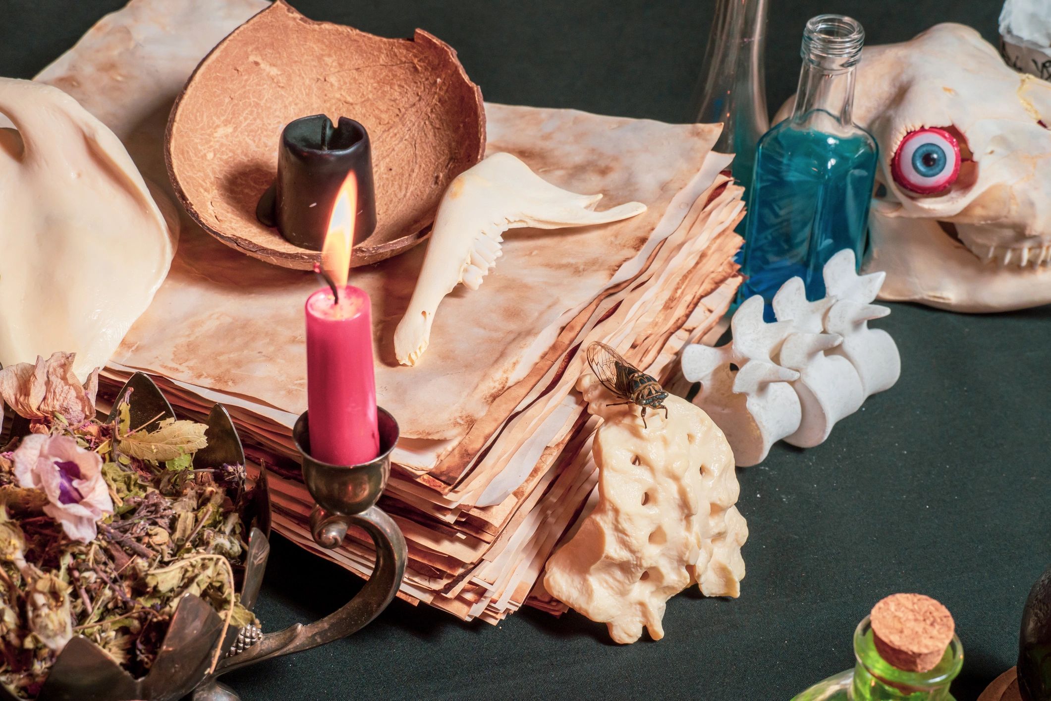 Mystery props representing relaxing detective adventures